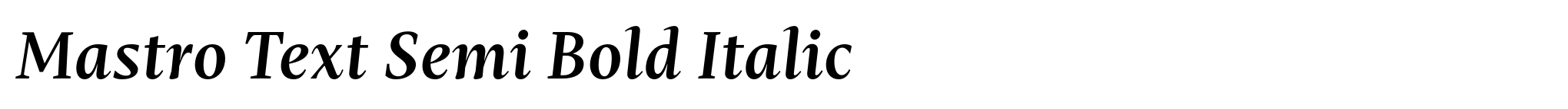 Mastro Text Semi Bold Italic image